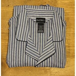 Vtg Puritan Men's Blue‎ Stripe Pajama Set Long Sleeve Lounging Sz M Sleepwear